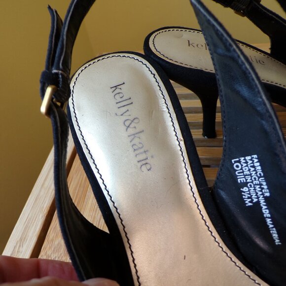 Kelly & Katie Black Bow Pointed Toe Heels / Pumps Womens Size 9.5M - Picture 6 of 10